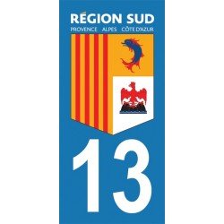 Stickers plaque immatriculation 13