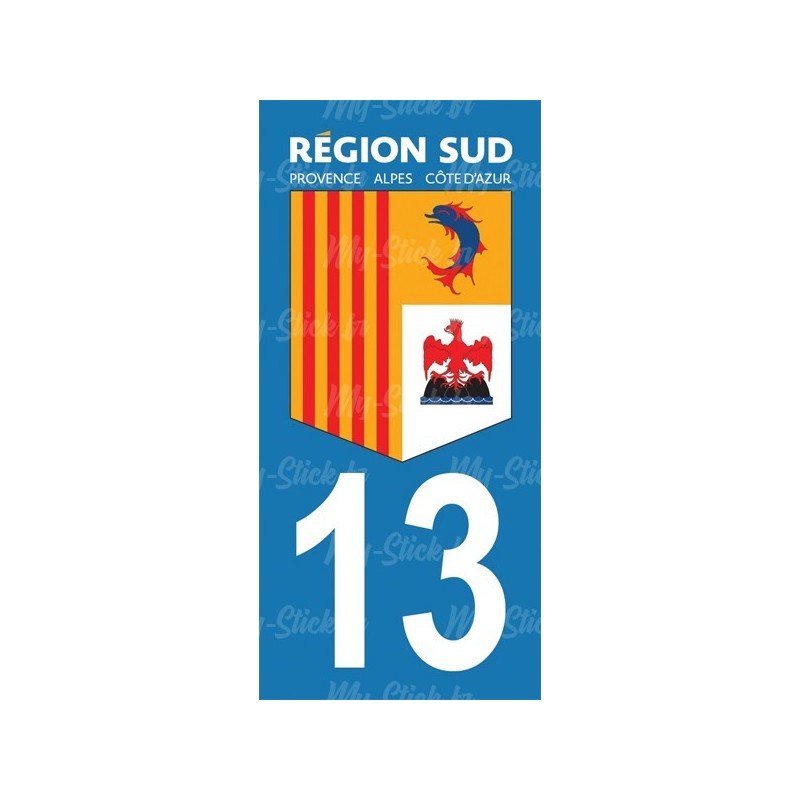 Stickers plaque immatriculation 13