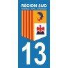 Stickers plaque immatriculation 13