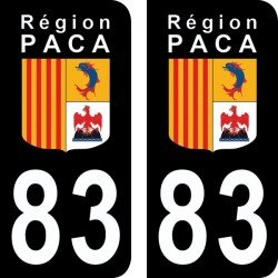 Stickers plaque immatriculation 83 du Var