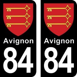 Blason Avignon - Stickers plaque immatriculation 84