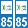 Stickers plaque immatriculation 85