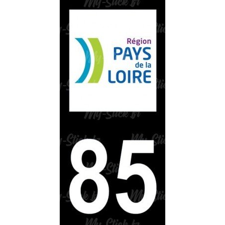Stickers plaque immatriculation 85