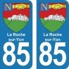 Blason La Roche-sur-Yon - Stickers plaque immatriculation 85