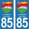 Blason La Roche-sur-Yon - Stickers plaque immatriculation 85