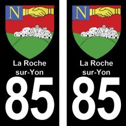 Blason La Roche-sur-Yon - Stickers plaque immatriculation 85