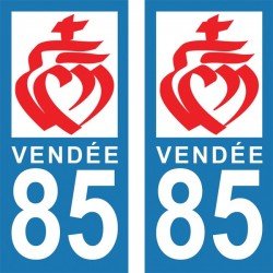 Blason de Vendée - Stickers plaque immatriculation 85