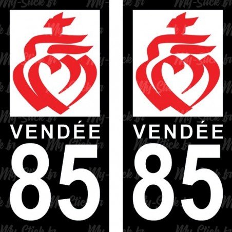 Blason de Vendée - Stickers plaque immatriculation 85