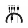 Câble USB 3 Ports (iPhone - Micro USB - Type C)