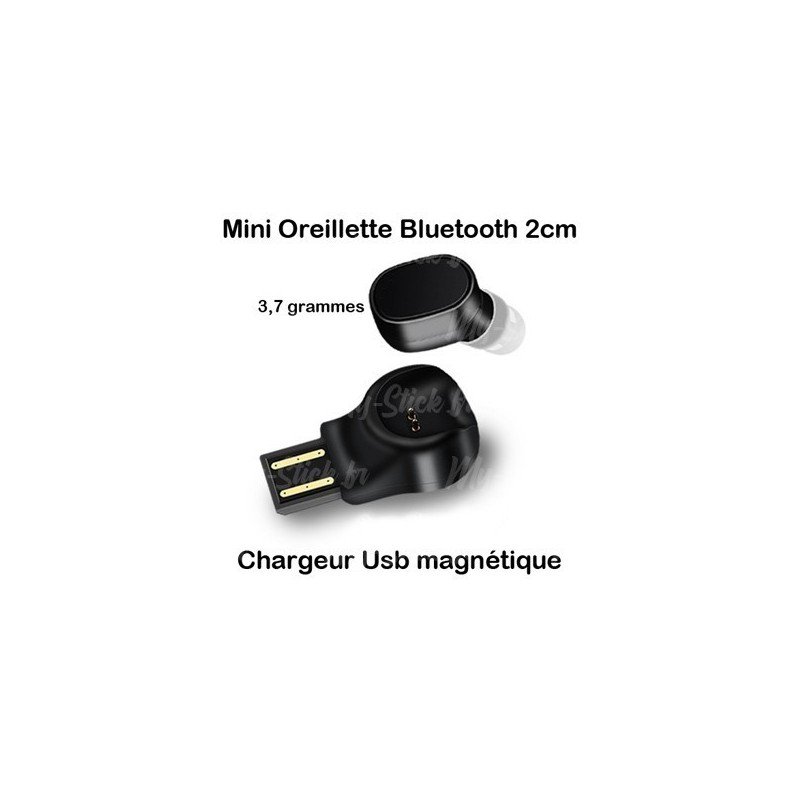 Kit mains-libres oreillette bluetooth compatible ios et android