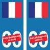 Drapeau Français - Stickers plaque immatriculation