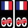 Drapeau Français - Stickers plaque immatriculation