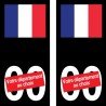 Drapeau Français - Stickers plaque immatriculation