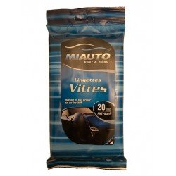 20 Lingettes Humides Nettoyant Vitres