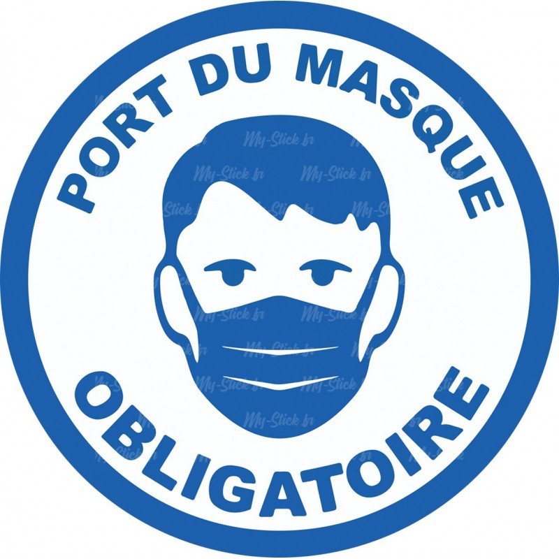 Stickers Port du masque obligatoire au format rond