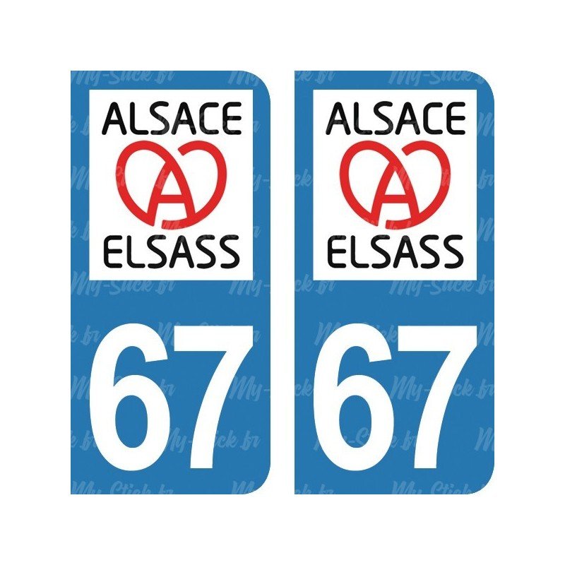 Logo Acoeur - Stickers plaque immatriculation 67