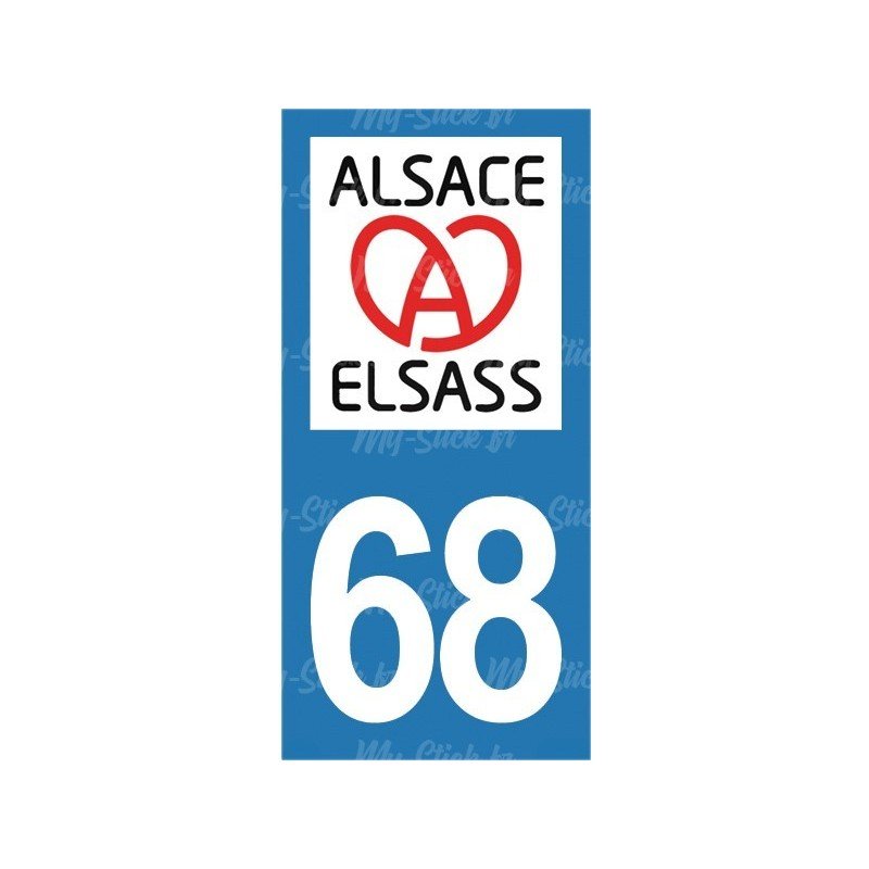 Logo Acoeur - Stickers plaque immatriculation 68
