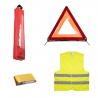 Kit de sécurité Triangle de signalisation - Gilet jaune réfléchissant  - Couverture de survie