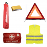 Kit de sécurité Triangle de signalisation - Gilet jaune réfléchissant  - Couverture de survie