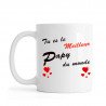 Mug ou tasse "Tu es le Meilleur Papy du Monde" impression Recto/Verso