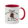 Mug personnalisé avec prénom masculin recto-verso "c'est comme le café"