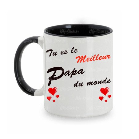 Mug ou tasse "Tu es le Meilleur Papa du Monde" impression Recto/Verso