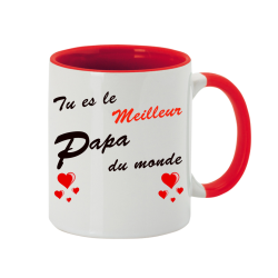 Mug ou tasse "Tu es le Meilleur Papa du Monde" impression Recto/Verso