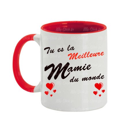 Mug ou tasse "Tu es la Meilleure Mamie du Monde" impression Recto/Verso