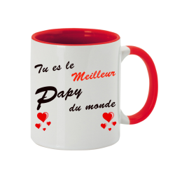 Mug ou tasse "Tu es le Meilleur Papy du Monde" impression Recto/Verso