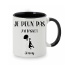 Mug personnalisé joueur en détente Je peux pas j'ai Basket avec prénom