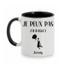 Mug personnalisé joueur en détente Je peux pas j'ai Basket avec prénom