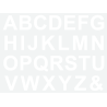 Lettre lettrage alphabet adhésif en planche de 27 autocollants