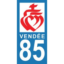 Blason de Vendée - Stickers plaque immatriculation 85