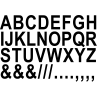 Lettre lettrage alphabet adhésif en planche de 27 autocollants