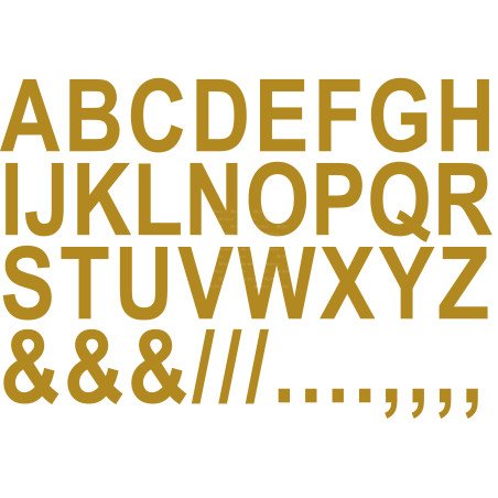 Lettre lettrage alphabet adhésif en planche de 27 autocollants
