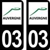 Stickers plaque immatriculation 03 Auvergne