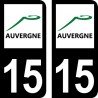 Stickers plaque immatriculation 15 Auvergne