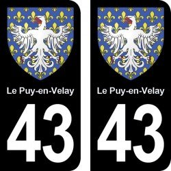 Blason Le-Puy-en-Velay - Stickers plaque immatriculation 43