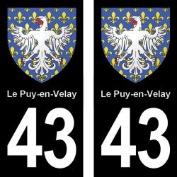 Blason Le-Puy-en-Velay - Stickers plaque immatriculation 43