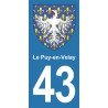 Blason Le-Puy-en-Velay - Stickers plaque immatriculation 43