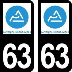 Stickers plaque immatriculation 63