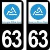 Stickers plaque immatriculation 63