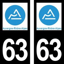 Stickers plaque immatriculation 63
