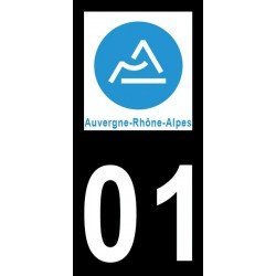Stickers plaque immatriculation 01