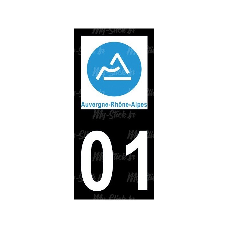 Stickers plaque immatriculation 01