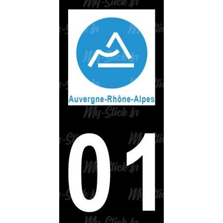 Stickers plaque immatriculation 01