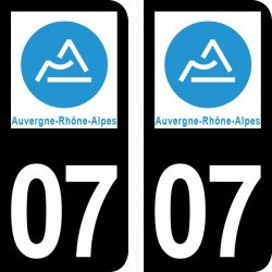 Stickers plaque immatriculation 07
