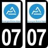 Stickers plaque immatriculation 07