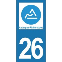 Stickers plaque immatriculation 26