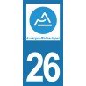 Stickers plaque immatriculation 26